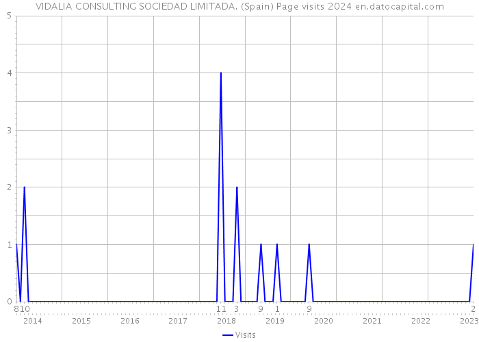 VIDALIA CONSULTING SOCIEDAD LIMITADA. (Spain) Page visits 2024 