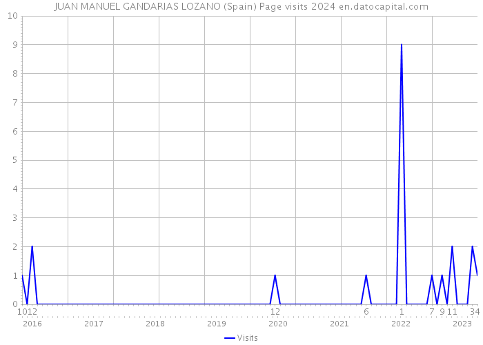 JUAN MANUEL GANDARIAS LOZANO (Spain) Page visits 2024 