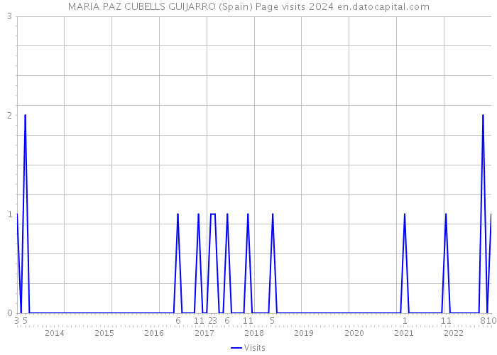 MARIA PAZ CUBELLS GUIJARRO (Spain) Page visits 2024 