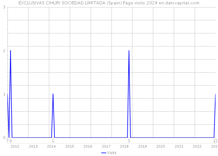 EXCLUSIVAS CIHURI SOCIEDAD LIMITADA (Spain) Page visits 2024 