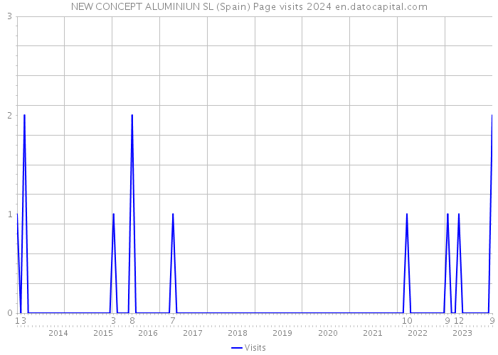 NEW CONCEPT ALUMINIUN SL (Spain) Page visits 2024 