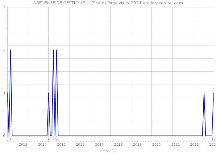 ARENENSE DE GESTION S.L. (Spain) Page visits 2024 