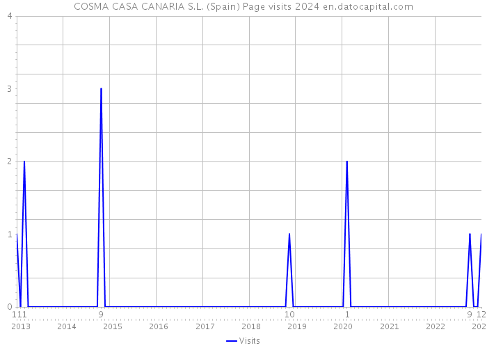 COSMA CASA CANARIA S.L. (Spain) Page visits 2024 