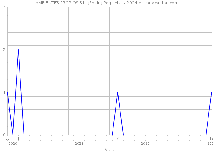 AMBIENTES PROPIOS S.L. (Spain) Page visits 2024 