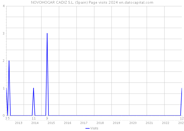 NOVOHOGAR CADIZ S.L. (Spain) Page visits 2024 