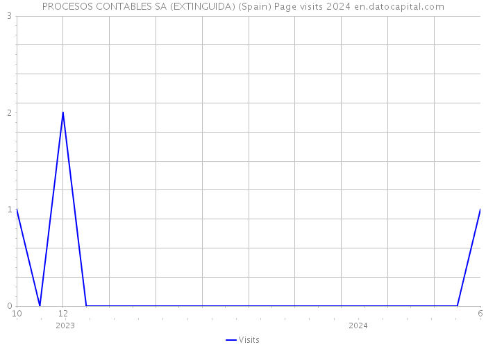 PROCESOS CONTABLES SA (EXTINGUIDA) (Spain) Page visits 2024 