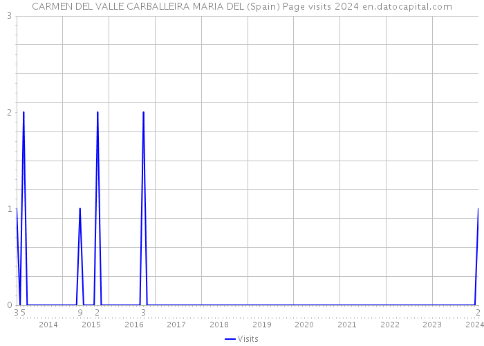 CARMEN DEL VALLE CARBALLEIRA MARIA DEL (Spain) Page visits 2024 
