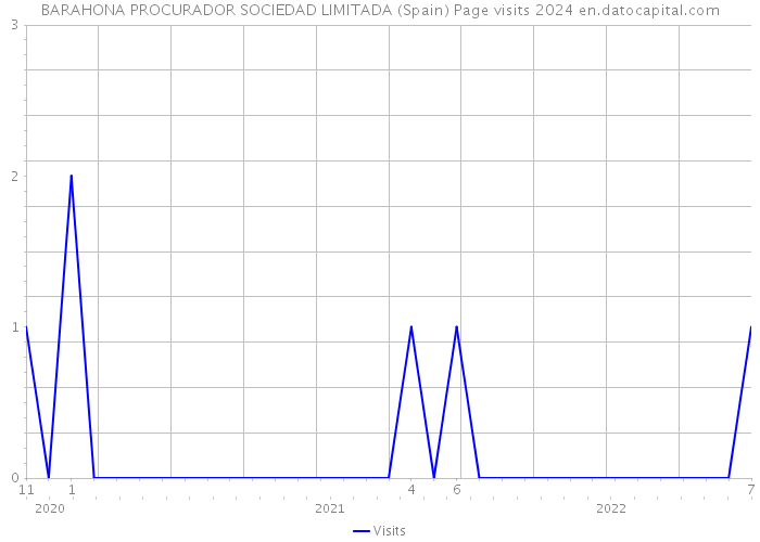BARAHONA PROCURADOR SOCIEDAD LIMITADA (Spain) Page visits 2024 
