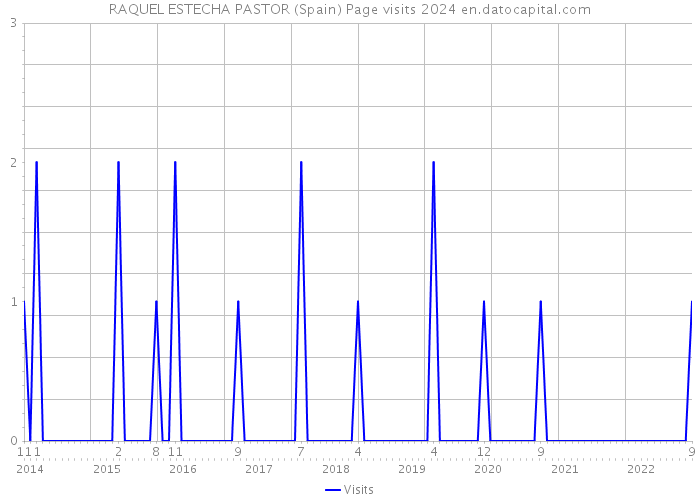 RAQUEL ESTECHA PASTOR (Spain) Page visits 2024 