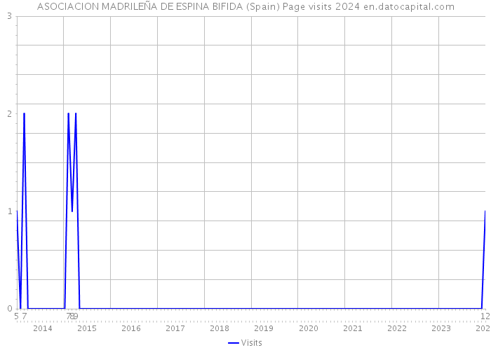 ASOCIACION MADRILEÑA DE ESPINA BIFIDA (Spain) Page visits 2024 