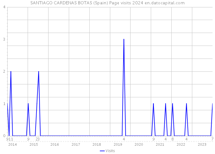 SANTIAGO CARDENAS BOTAS (Spain) Page visits 2024 