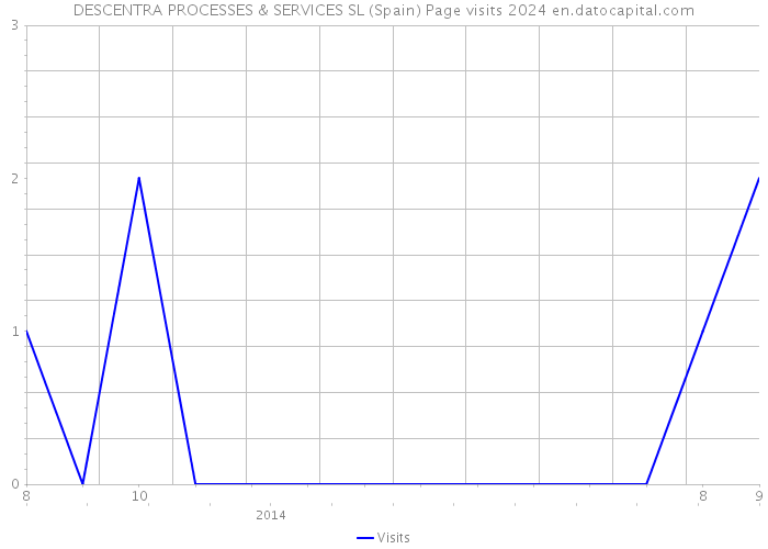 DESCENTRA PROCESSES & SERVICES SL (Spain) Page visits 2024 