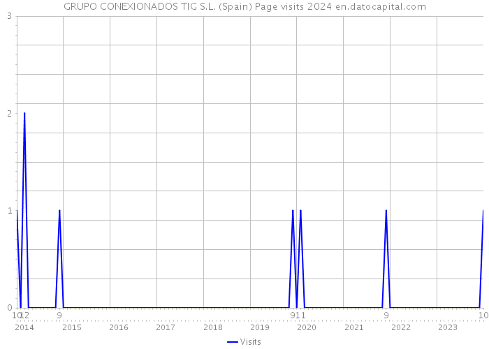 GRUPO CONEXIONADOS TIG S.L. (Spain) Page visits 2024 