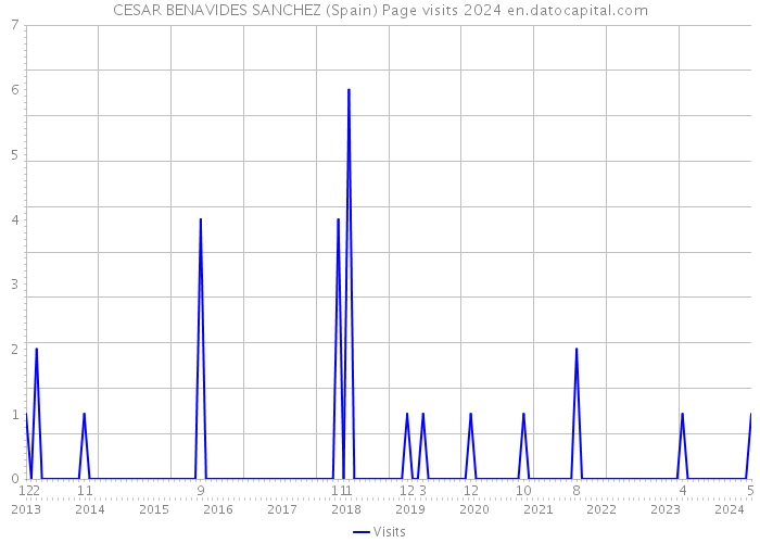 CESAR BENAVIDES SANCHEZ (Spain) Page visits 2024 