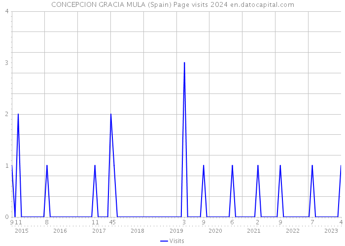 CONCEPCION GRACIA MULA (Spain) Page visits 2024 