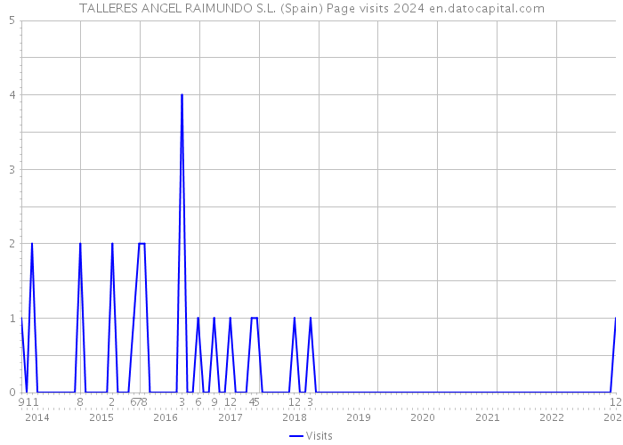 TALLERES ANGEL RAIMUNDO S.L. (Spain) Page visits 2024 