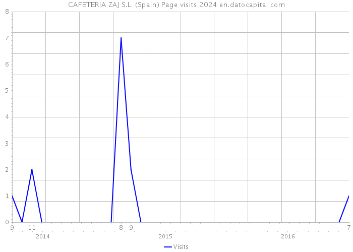 CAFETERIA ZAJ S.L. (Spain) Page visits 2024 