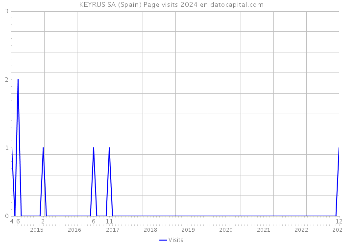 KEYRUS SA (Spain) Page visits 2024 