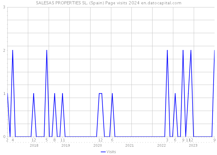 SALESAS PROPERTIES SL. (Spain) Page visits 2024 
