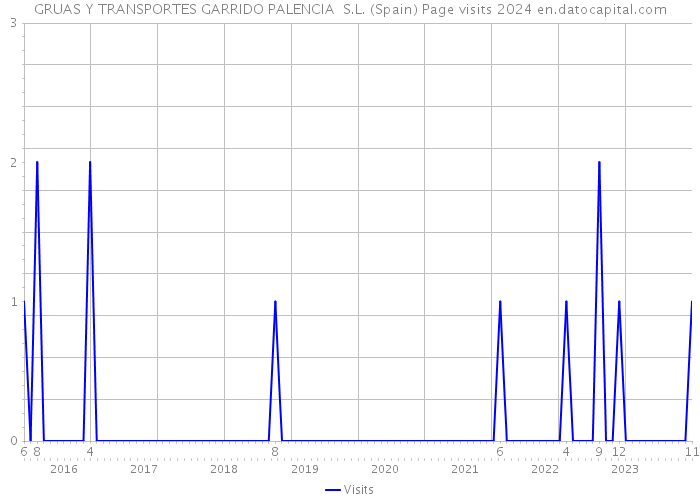 GRUAS Y TRANSPORTES GARRIDO PALENCIA S.L. (Spain) Page visits 2024 