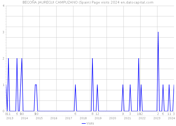 BEGOÑA JAUREGUI CAMPUZANO (Spain) Page visits 2024 
