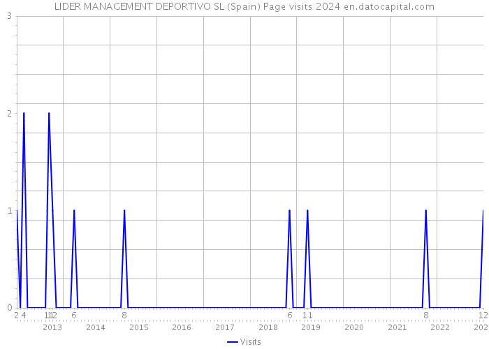 LIDER MANAGEMENT DEPORTIVO SL (Spain) Page visits 2024 