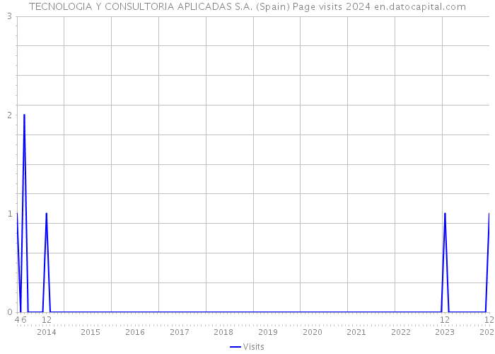 TECNOLOGIA Y CONSULTORIA APLICADAS S.A. (Spain) Page visits 2024 