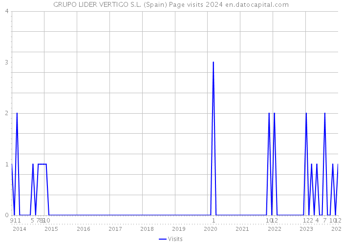 GRUPO LIDER VERTIGO S.L. (Spain) Page visits 2024 