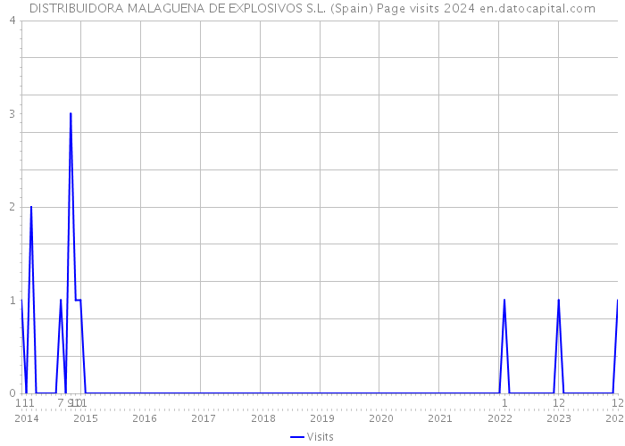 DISTRIBUIDORA MALAGUENA DE EXPLOSIVOS S.L. (Spain) Page visits 2024 