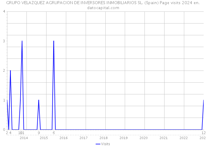 GRUPO VELAZQUEZ AGRUPACION DE INVERSORES INMOBILIARIOS SL. (Spain) Page visits 2024 