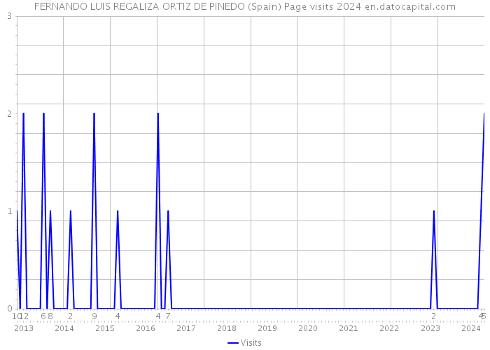FERNANDO LUIS REGALIZA ORTIZ DE PINEDO (Spain) Page visits 2024 