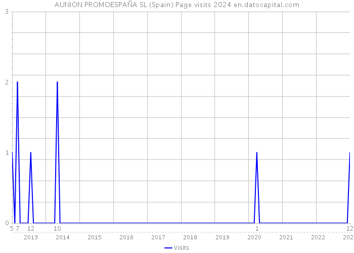 AUNION PROMOESPAÑA SL (Spain) Page visits 2024 