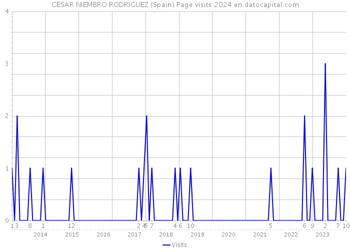 CESAR NIEMBRO RODRIGUEZ (Spain) Page visits 2024 