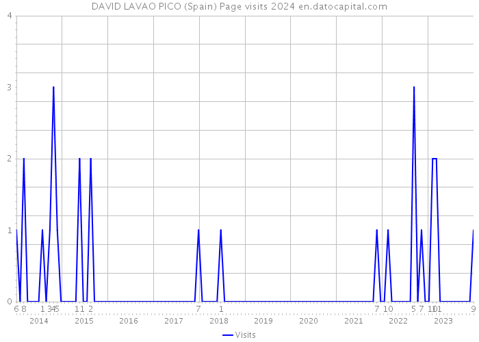 DAVID LAVAO PICO (Spain) Page visits 2024 