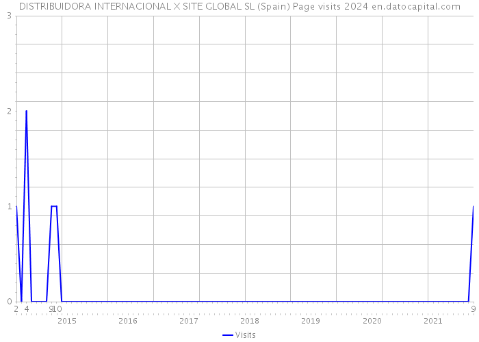 DISTRIBUIDORA INTERNACIONAL X SITE GLOBAL SL (Spain) Page visits 2024 