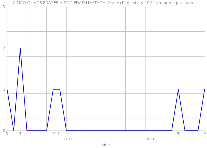 CINCO OLIVOS BRASERIA SOCIEDAD LIMITADA (Spain) Page visits 2024 