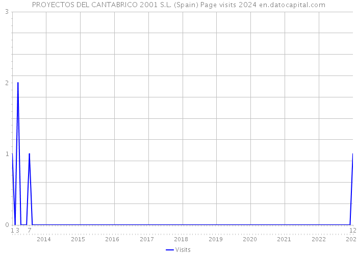 PROYECTOS DEL CANTABRICO 2001 S.L. (Spain) Page visits 2024 
