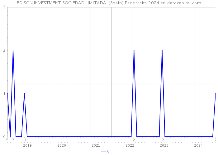 EDISON INVESTMENT SOCIEDAD LIMITADA. (Spain) Page visits 2024 