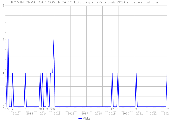 B Y V INFORMATICA Y COMUNICACIONES S.L. (Spain) Page visits 2024 