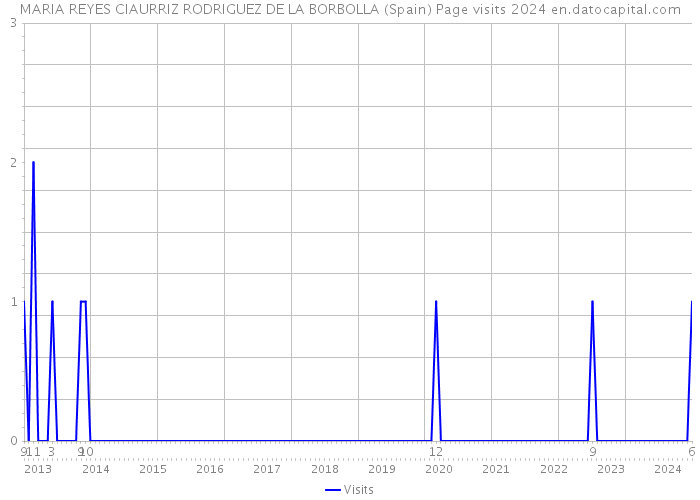 MARIA REYES CIAURRIZ RODRIGUEZ DE LA BORBOLLA (Spain) Page visits 2024 