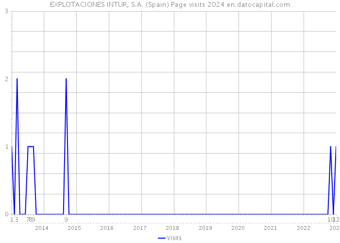EXPLOTACIONES INTUR, S.A. (Spain) Page visits 2024 