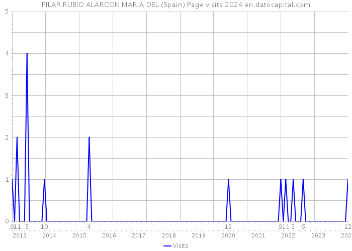 PILAR RUBIO ALARCON MARIA DEL (Spain) Page visits 2024 