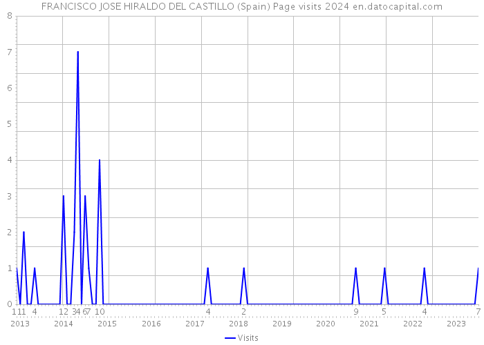 FRANCISCO JOSE HIRALDO DEL CASTILLO (Spain) Page visits 2024 