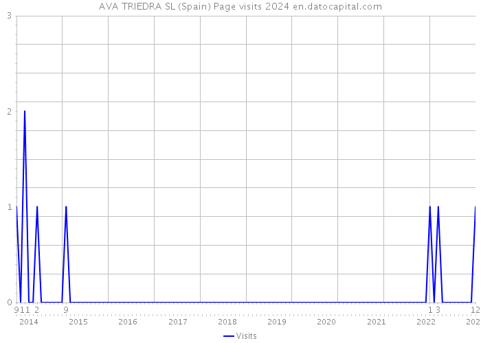 AVA TRIEDRA SL (Spain) Page visits 2024 