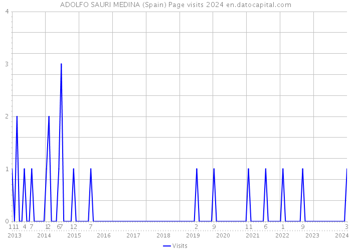 ADOLFO SAURI MEDINA (Spain) Page visits 2024 