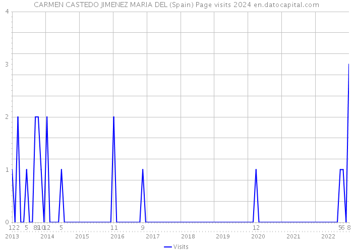 CARMEN CASTEDO JIMENEZ MARIA DEL (Spain) Page visits 2024 