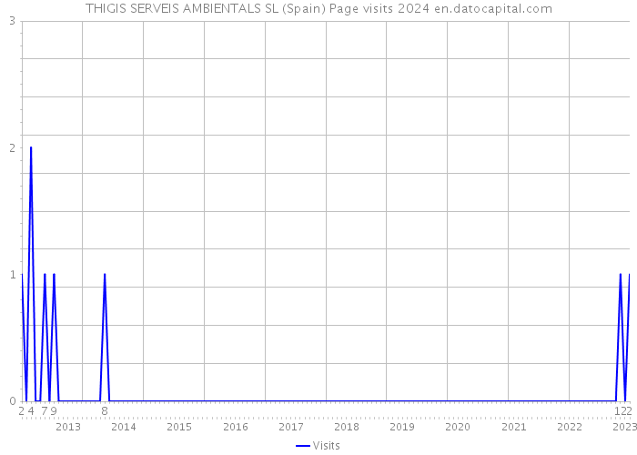 THIGIS SERVEIS AMBIENTALS SL (Spain) Page visits 2024 