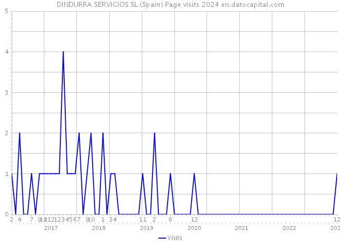 DINDURRA SERVICIOS SL (Spain) Page visits 2024 