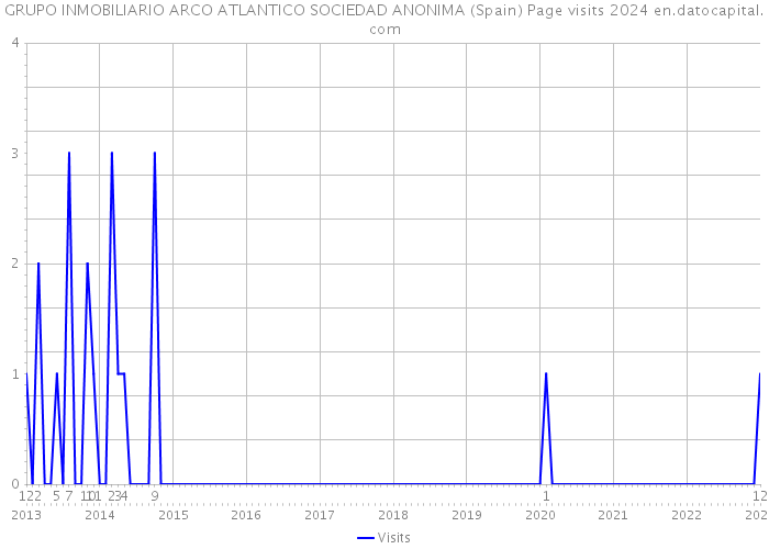 GRUPO INMOBILIARIO ARCO ATLANTICO SOCIEDAD ANONIMA (Spain) Page visits 2024 