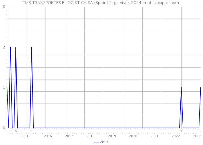 TMS TRANSPORTES E LOGISTICA SA (Spain) Page visits 2024 